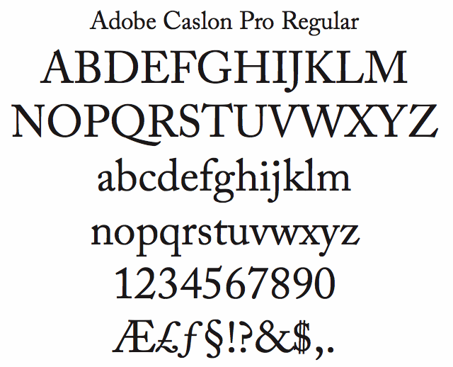 adobe caslon pro italic free font download