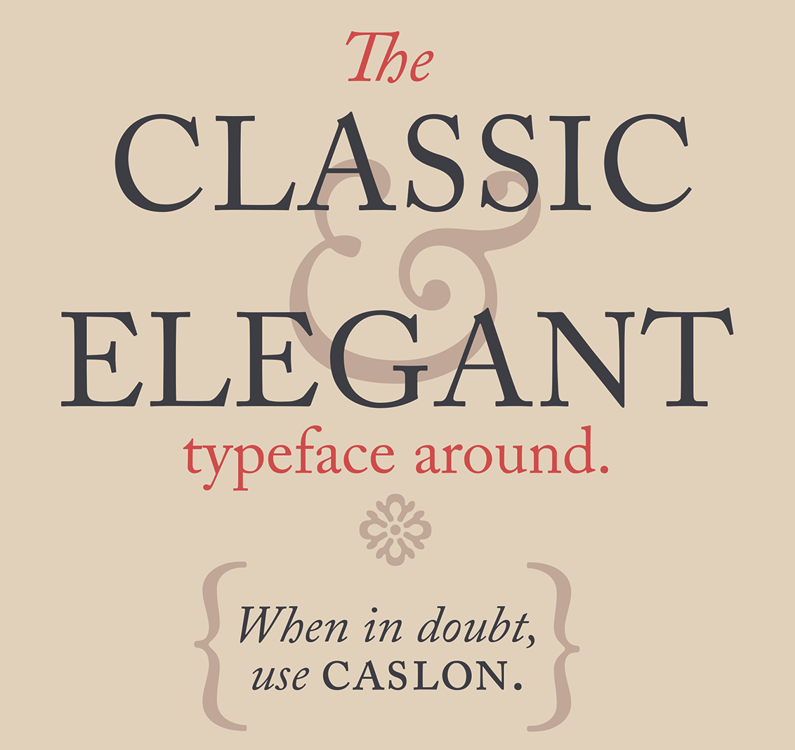 different versions of caslon font