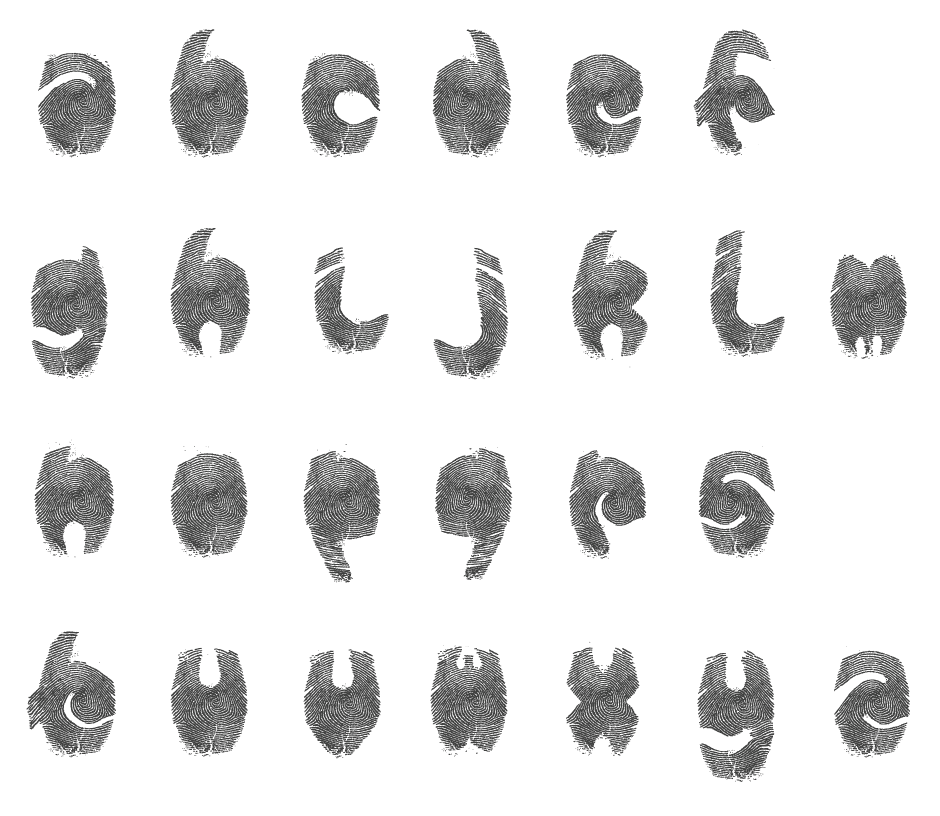 Fingerprint Typefaces
