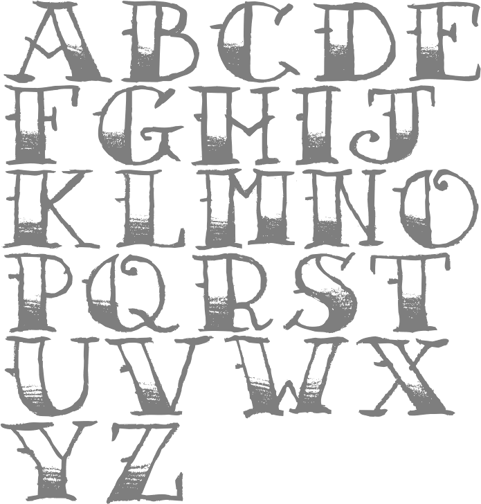 letter fonts to draw a z