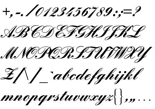tattoo script alphabet