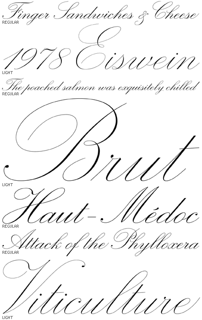 His calligraphic copperplate script Novia 2007 Font Bureau was 