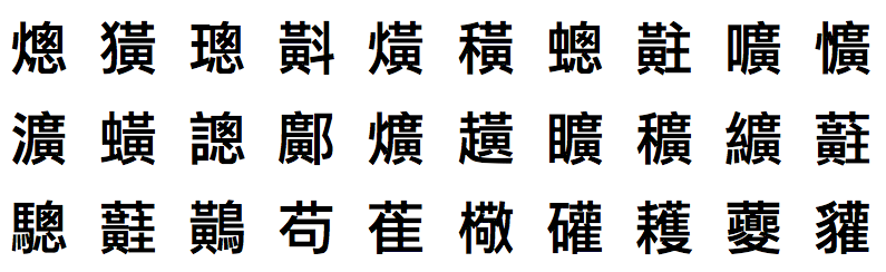 chinese fonts for mac os x