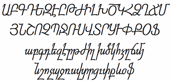 armenian font for photoshop