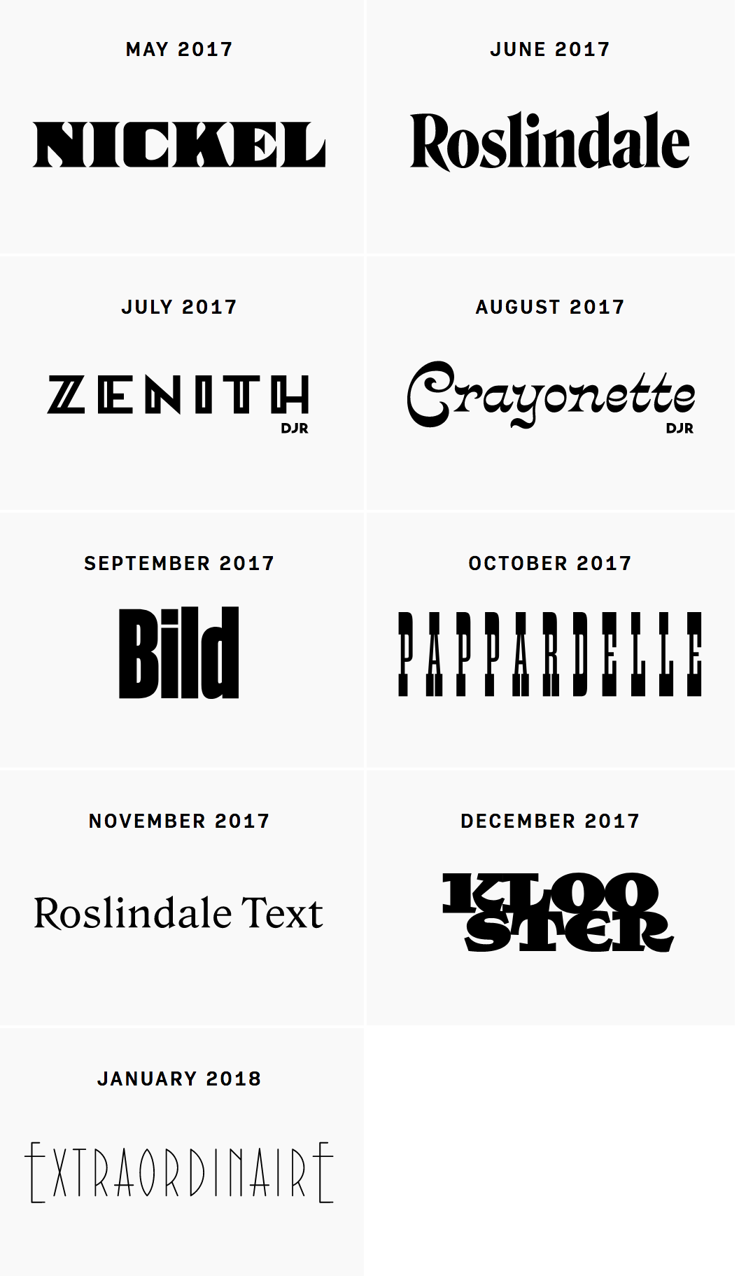 Font of the Month Club