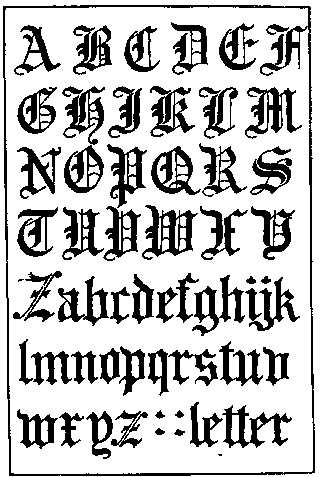 gothic fonts az