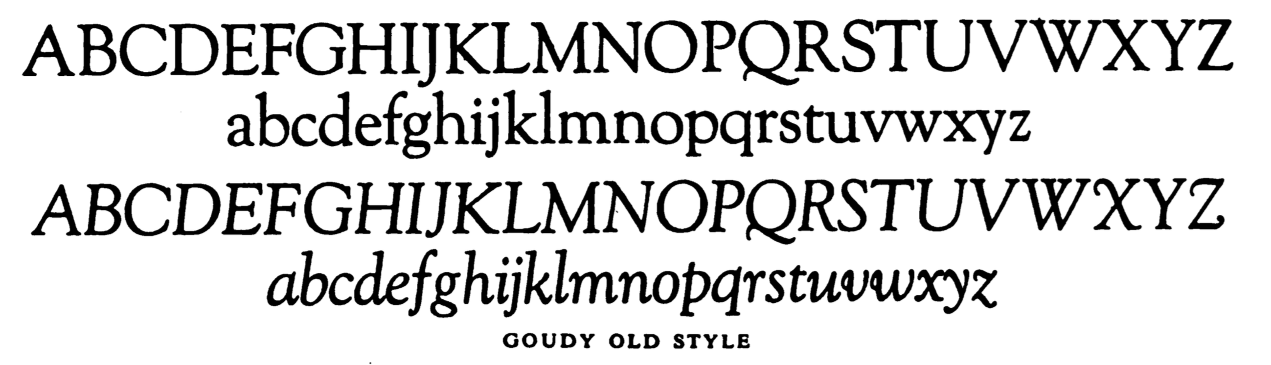 36 point Goudy Old Style Italic New Letterpress Type 