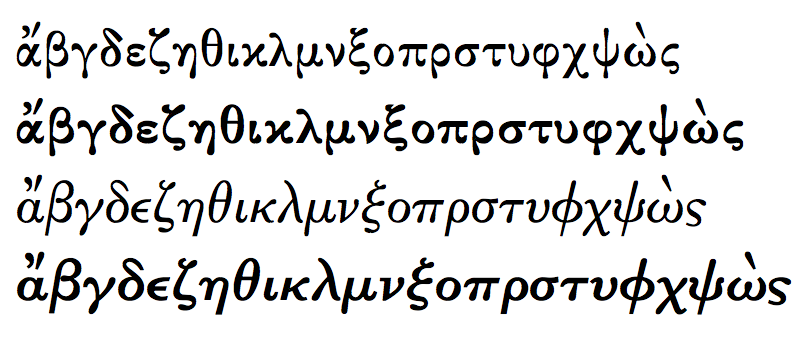 ancient greek fonts for mac