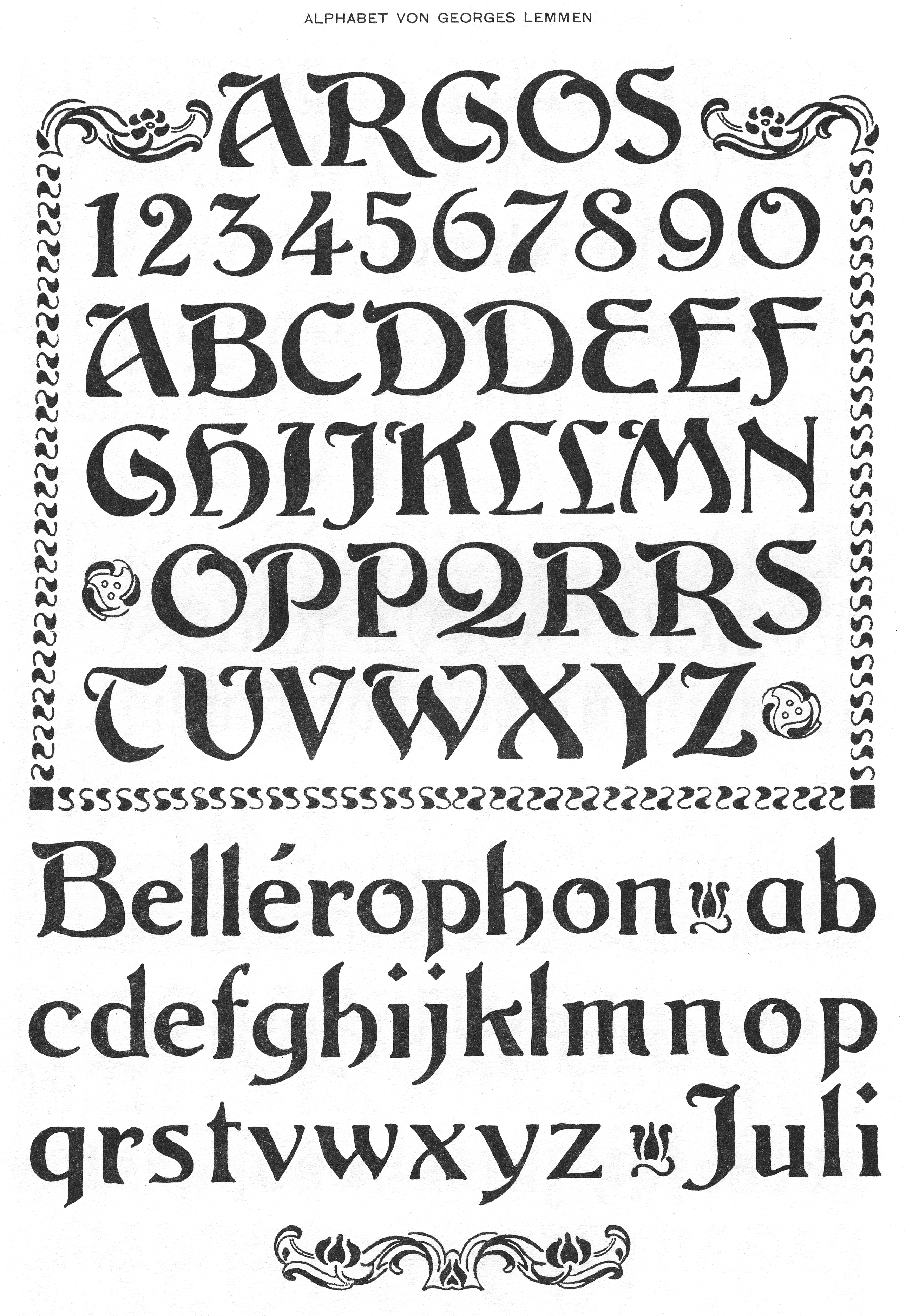 Lettering Art Nouveau Letter Logo