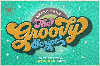 Download Free Psychedelic Typefaces PSD Mockup Template