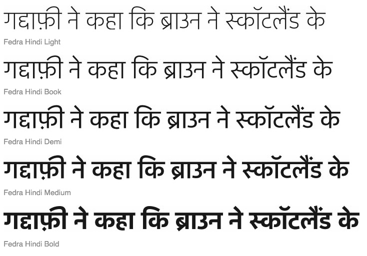 hindi font for word