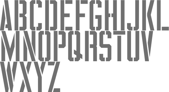 Jeff Stencil typefaces