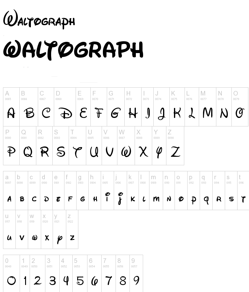 Waltograph Font