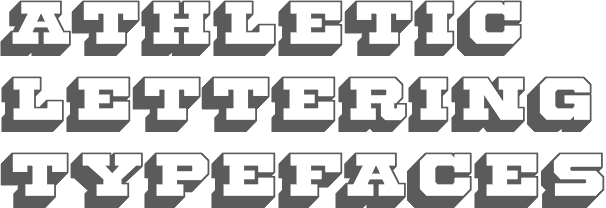 Download Free Athletic Lettering Faces SVG DXF Cut File