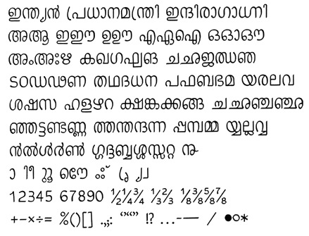 malayalam different font styles online