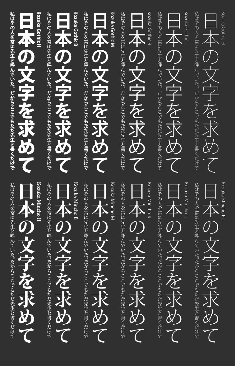 Mincho Kanji