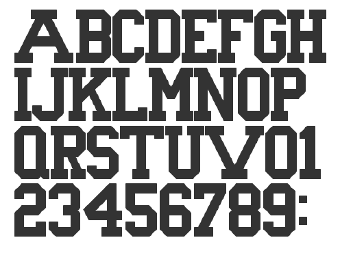 font for jersey lettering