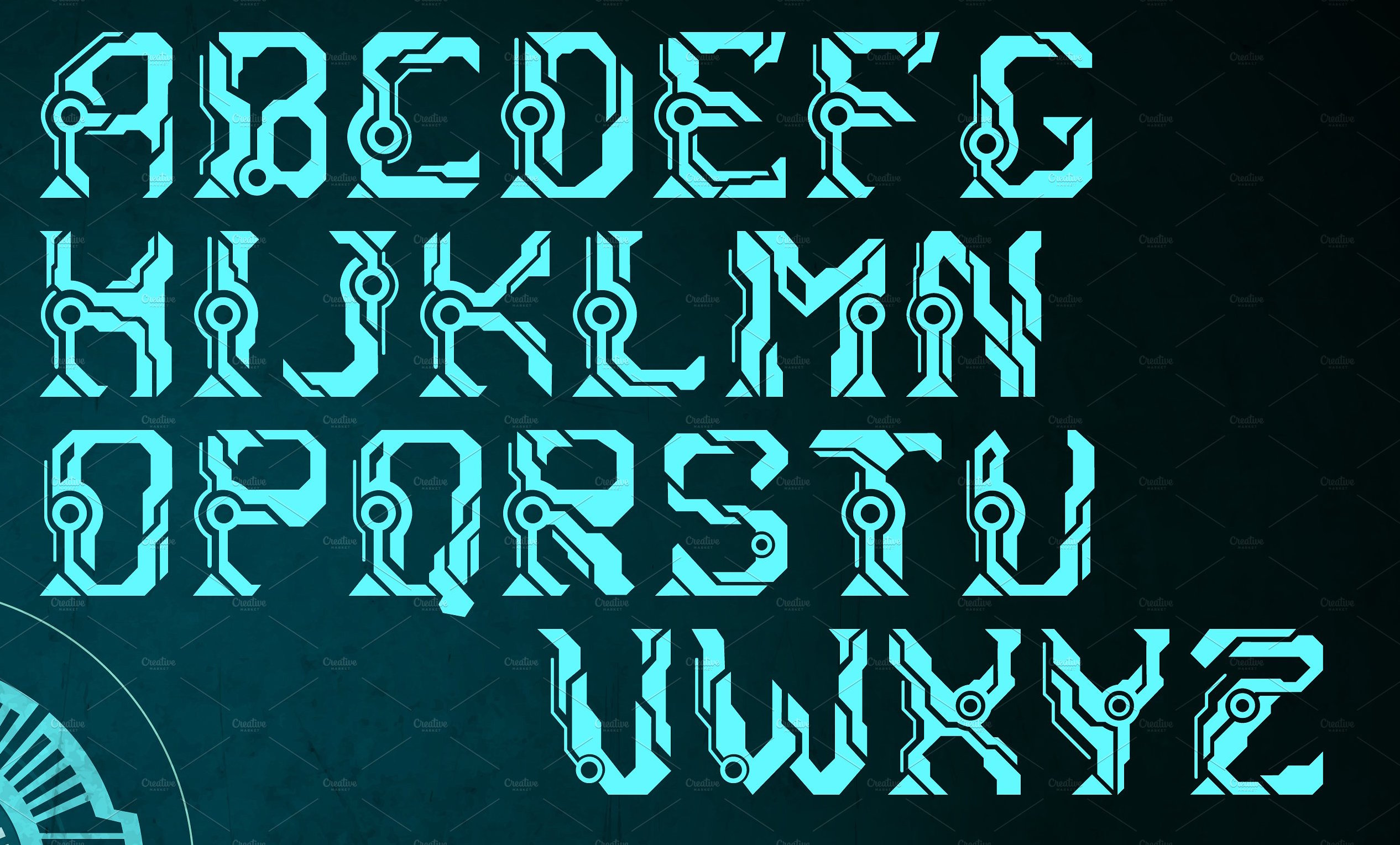 Cyberpunk numbers font фото 42