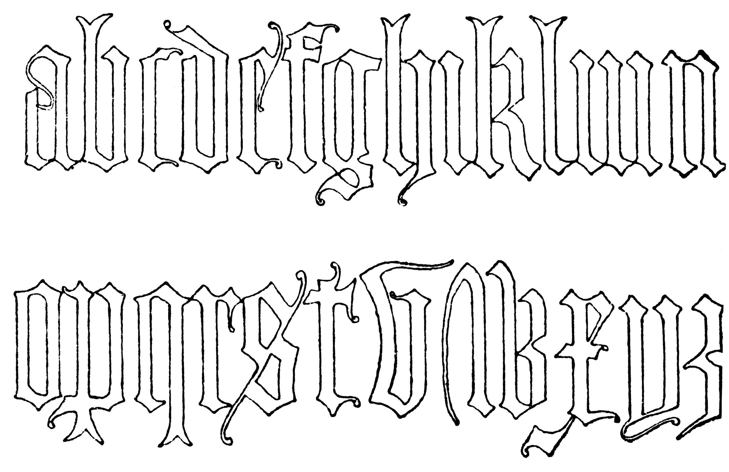 fonts different styles of old english letters