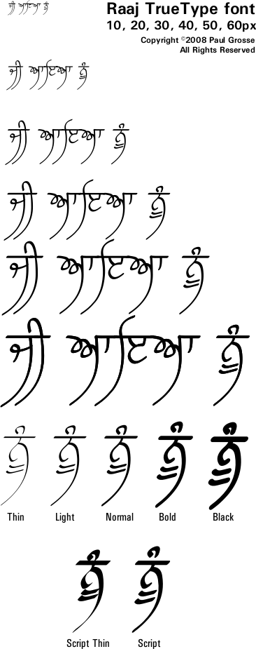 Gurmukhi 20 font free download