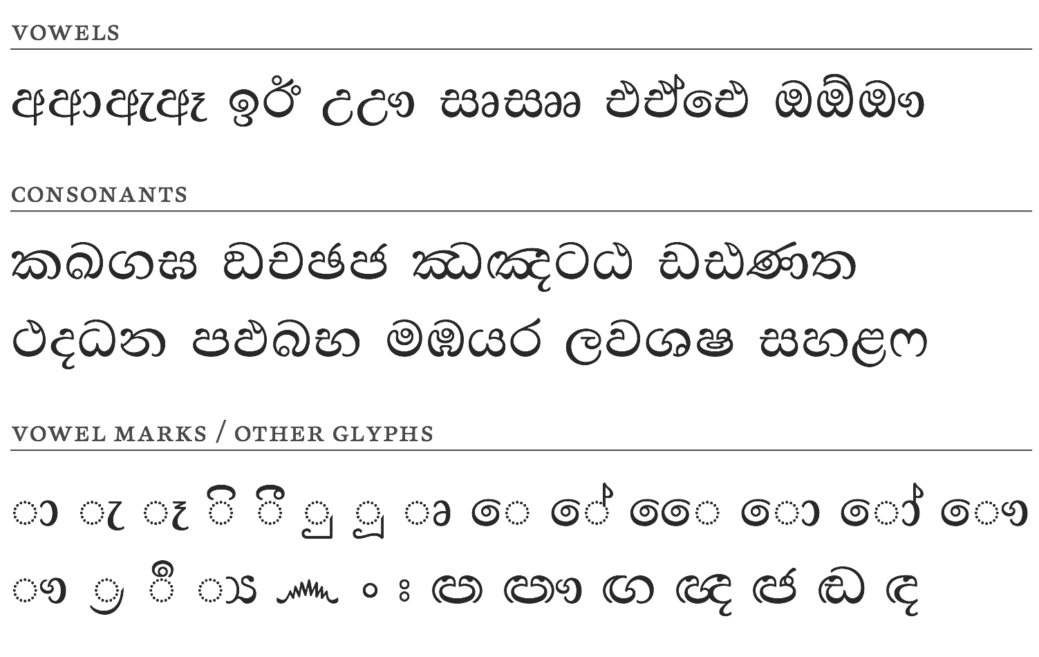 sinhala stencil fonts