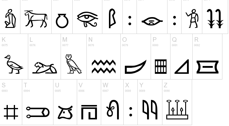 hieroglyphics alphabet coloring pages
