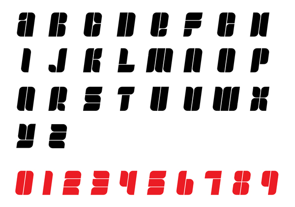 Creator of a softedged futuristic stencil font 2009 that can be viewed at 