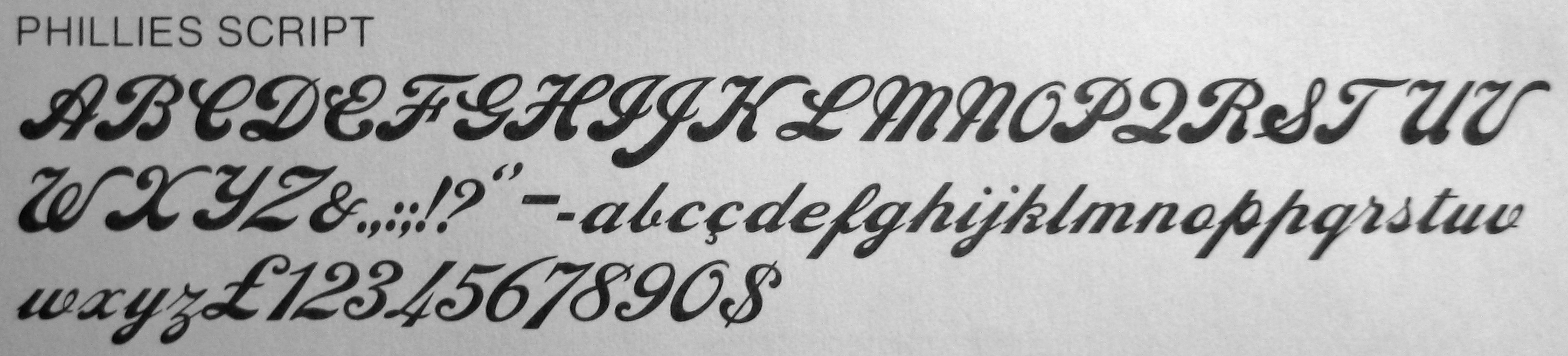 phillies cursive font