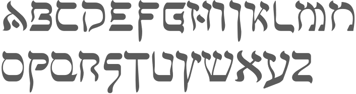 english written like hebrew font
