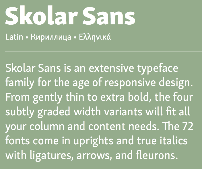 Skolar Sans PE Fonts