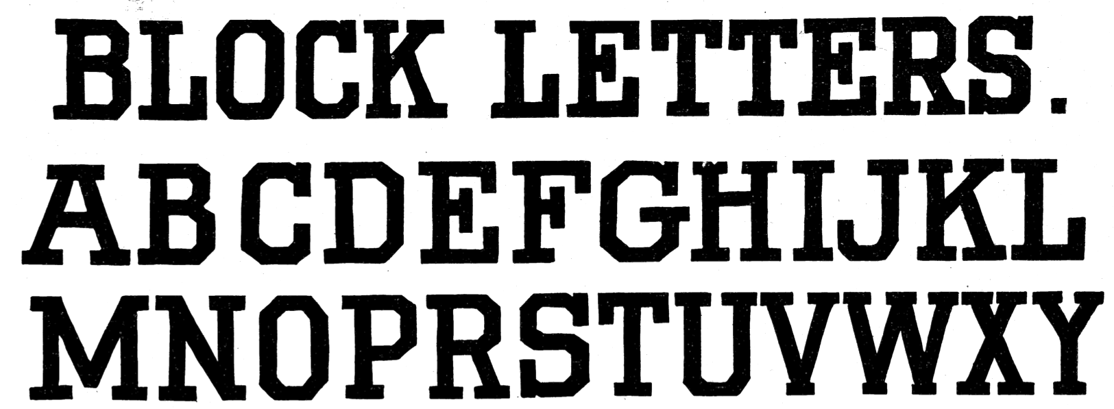 Block Letter Font Names