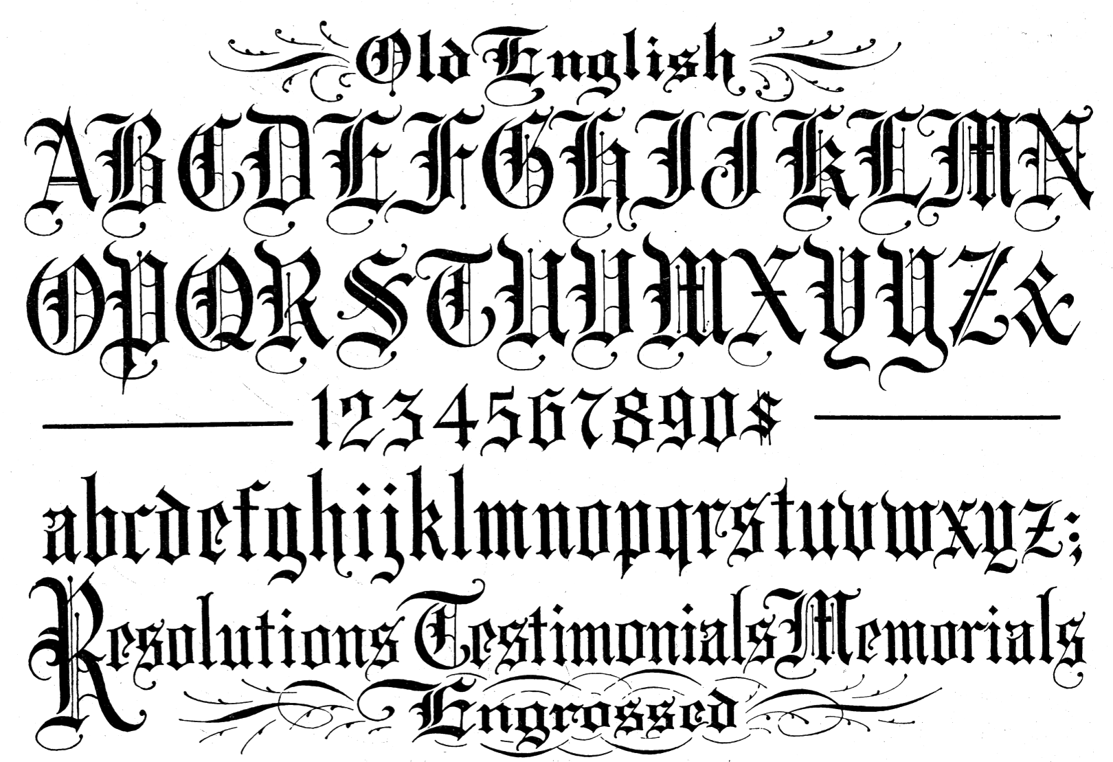 old english font akdphi letters