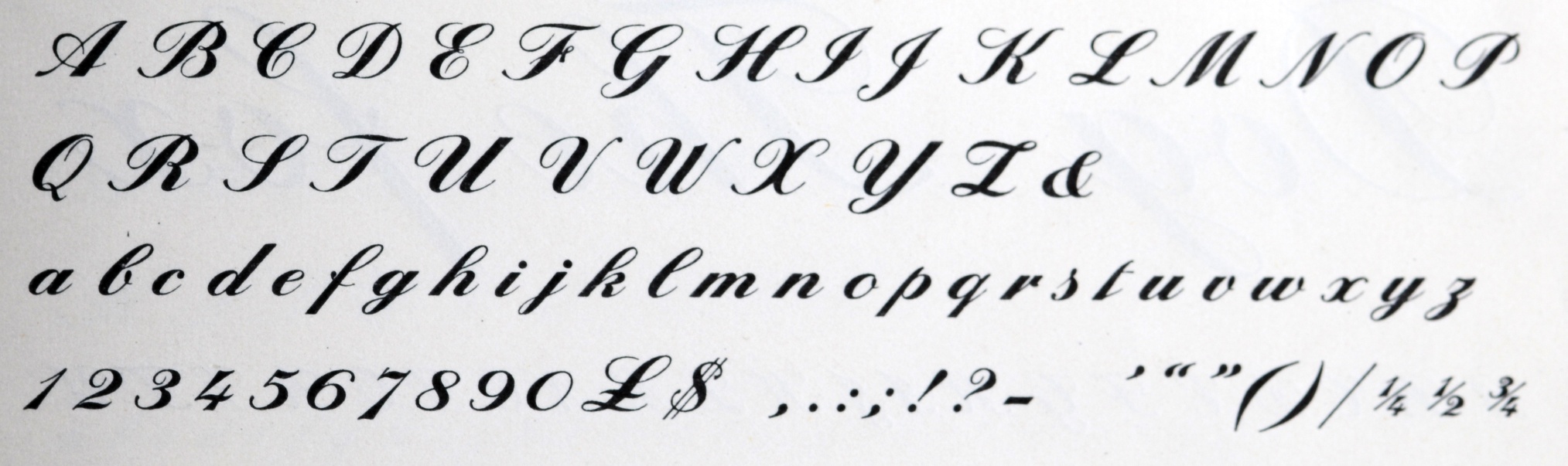 copperplate lettering