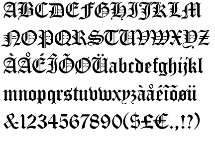Old English Letters TattoosOld English Tattoo Fonts