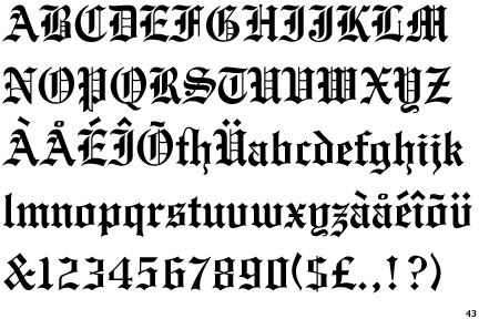 blackletter typeface textur