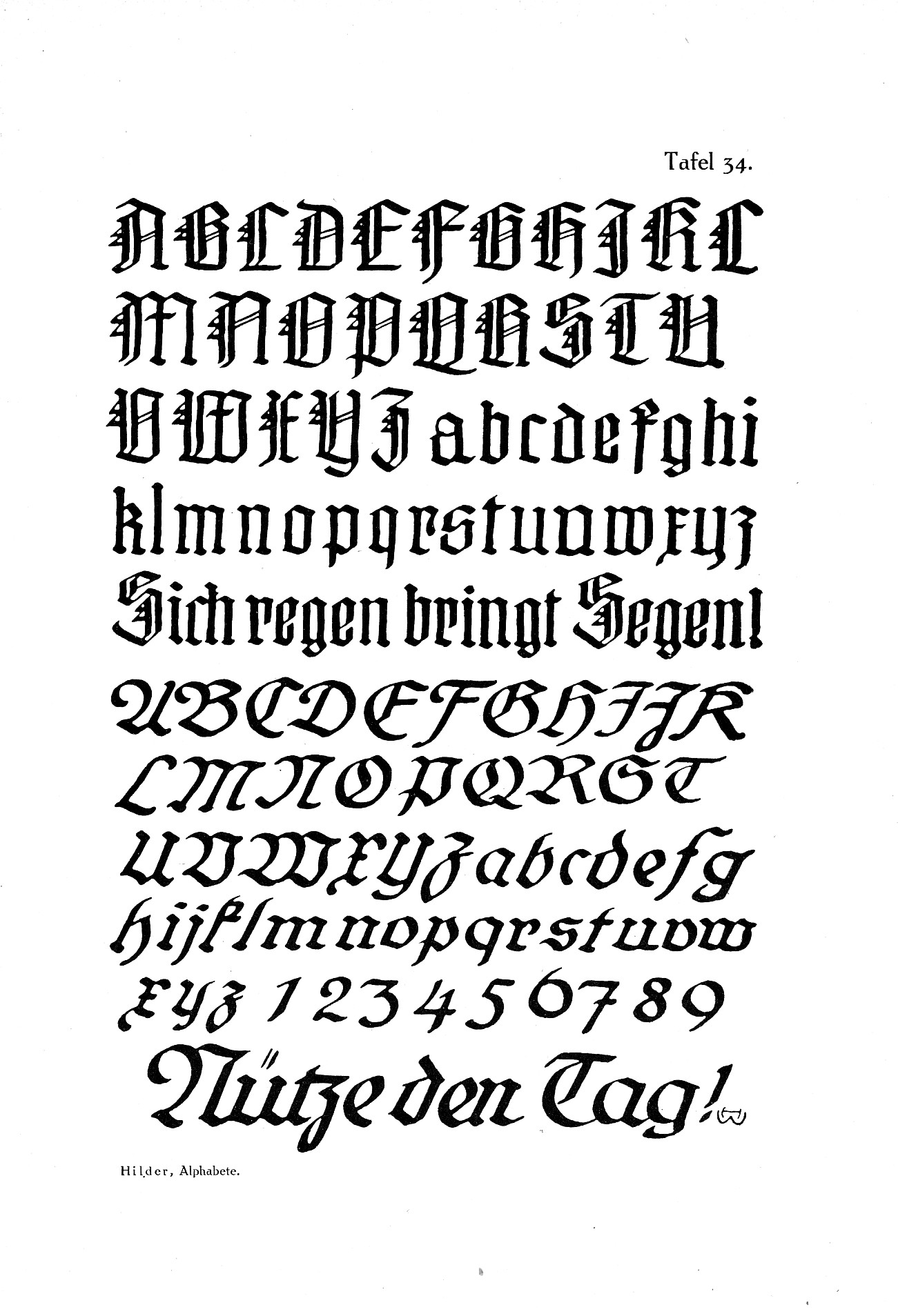 Wilhelm Hilder: Moderne Alphabete (1922, Leipzig)