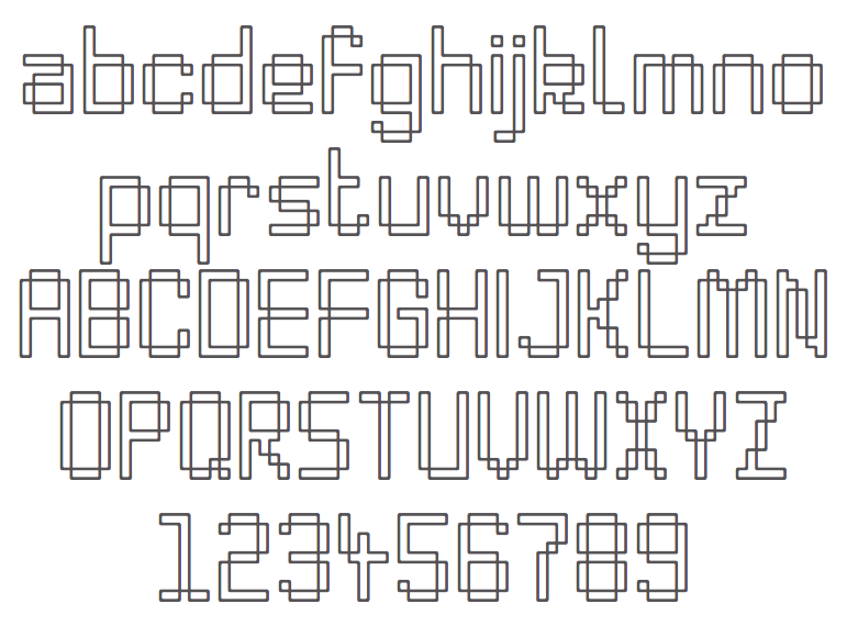 SMG Pixel Script Text (Outline) by BowerFan on DeviantArt