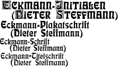 Dieter's beautiful Eckmann revivals