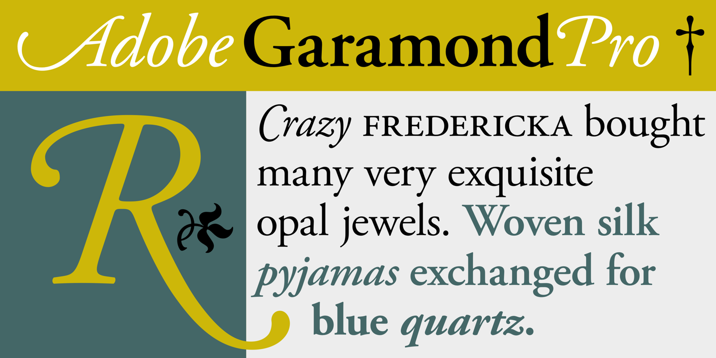 what type of font style is adobe garamond pro bold