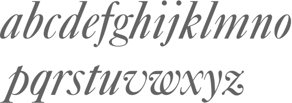 big caslon italic font style