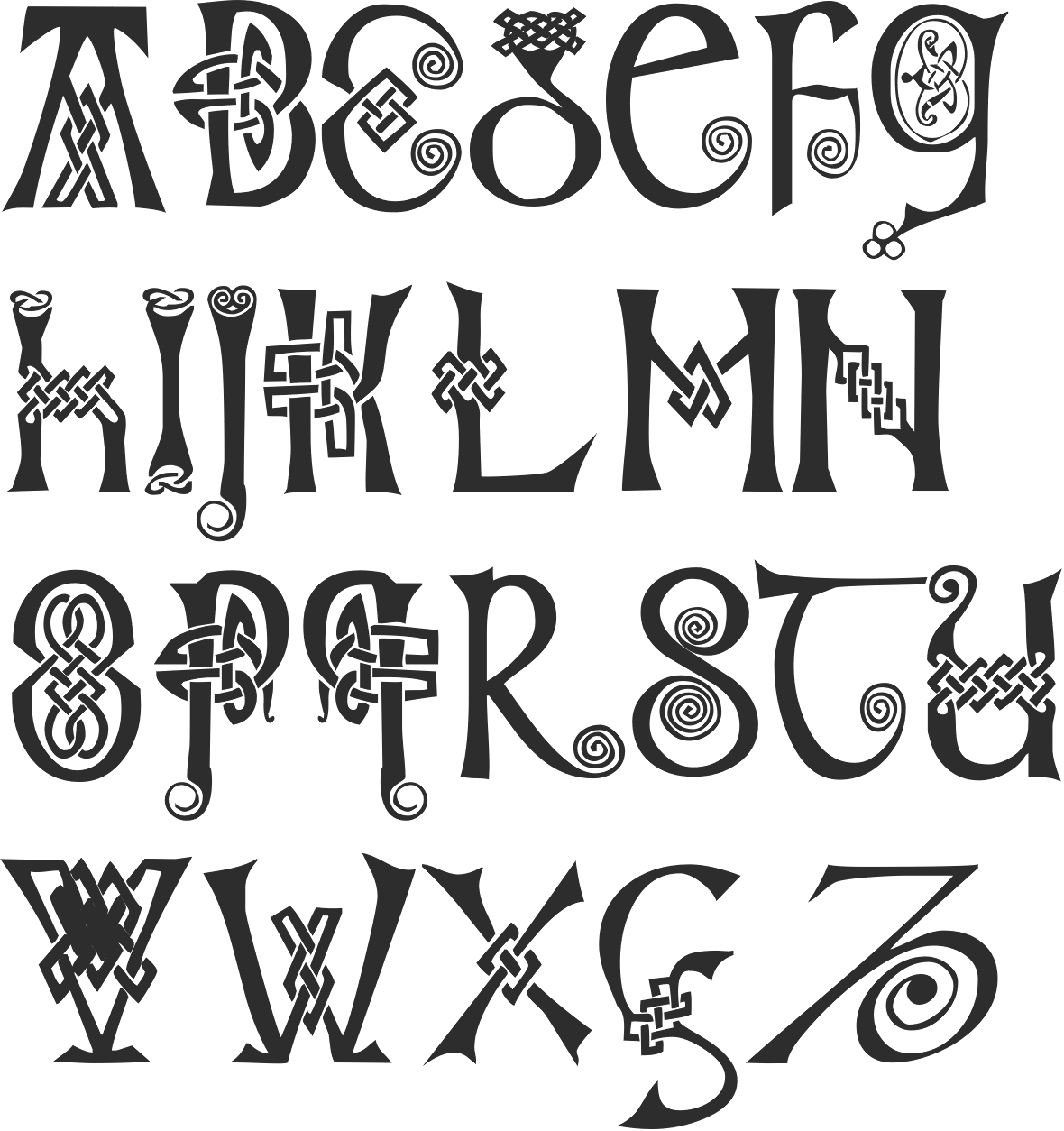 MyFonts Celtic Typefaces