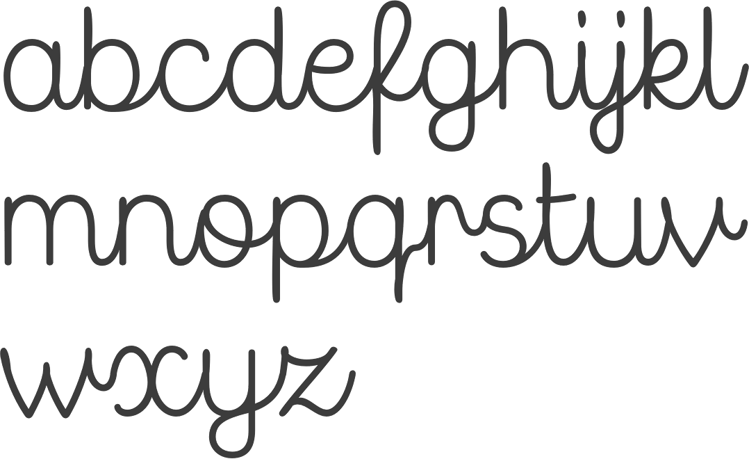 cursive word font