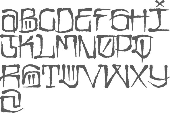 gangster tattoo letter font