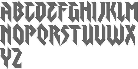 black metal font