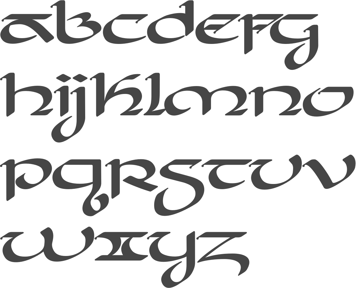 celtic font ireland word
