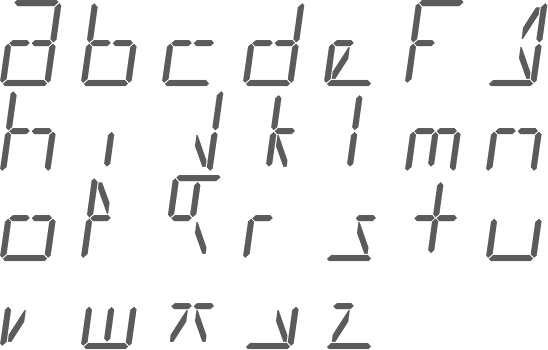 14 segment font