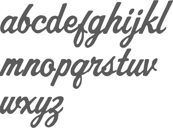 retro script typeface
