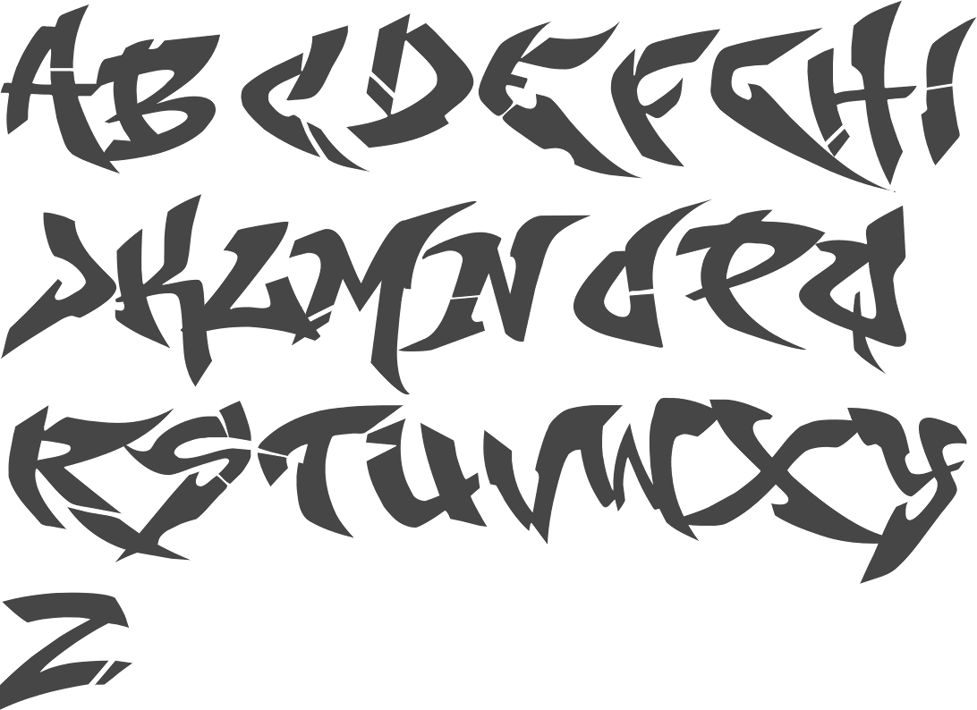 wildstyle graffiti fonts alphabet