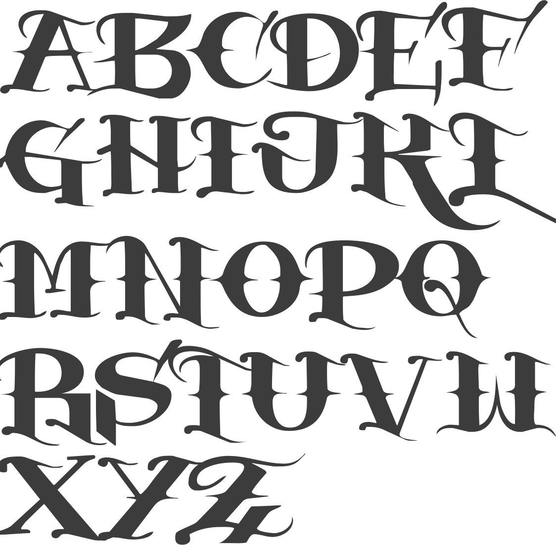 tattoo letters font