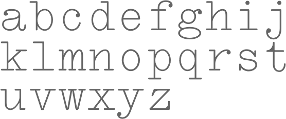 custom typewriter typeface